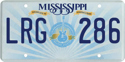 MS license plate LRG286