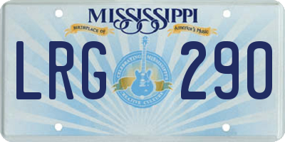 MS license plate LRG290