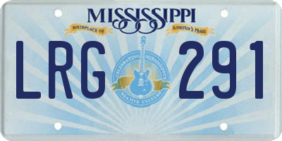 MS license plate LRG291