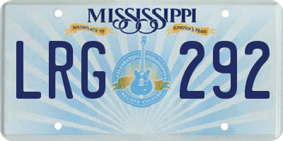 MS license plate LRG292