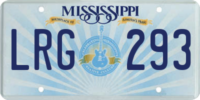 MS license plate LRG293