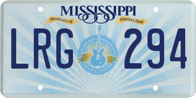 MS license plate LRG294