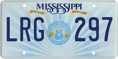 MS license plate LRG297