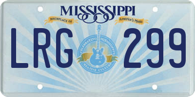 MS license plate LRG299