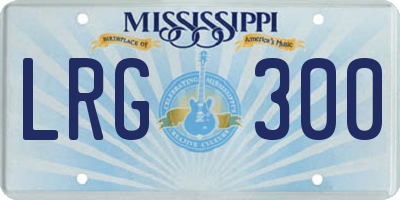 MS license plate LRG300