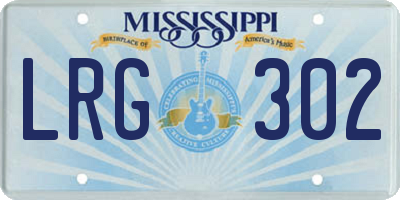 MS license plate LRG302