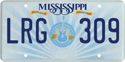 MS license plate LRG309