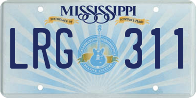 MS license plate LRG311