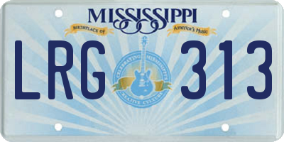 MS license plate LRG313