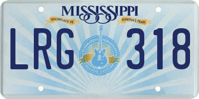 MS license plate LRG318