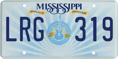 MS license plate LRG319