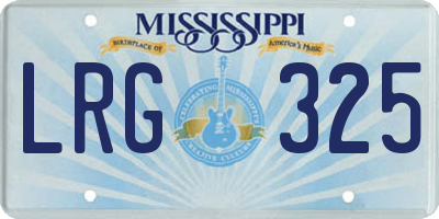 MS license plate LRG325