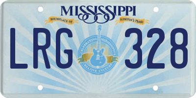 MS license plate LRG328