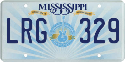 MS license plate LRG329