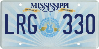 MS license plate LRG330