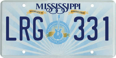 MS license plate LRG331