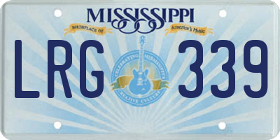 MS license plate LRG339