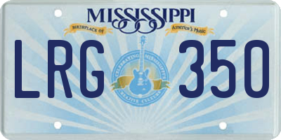 MS license plate LRG350