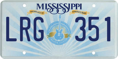 MS license plate LRG351