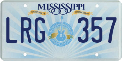 MS license plate LRG357