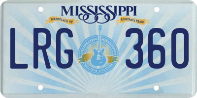 MS license plate LRG360