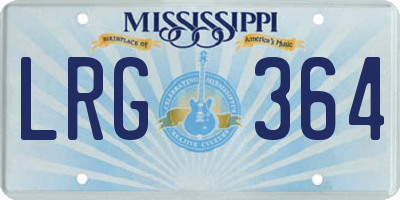 MS license plate LRG364