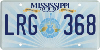 MS license plate LRG368
