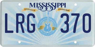 MS license plate LRG370