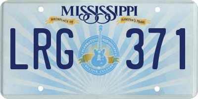 MS license plate LRG371