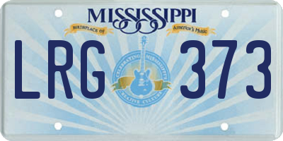 MS license plate LRG373