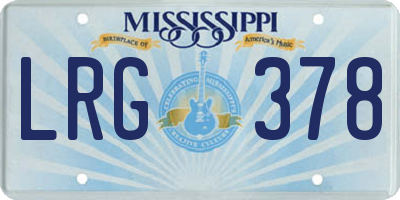 MS license plate LRG378
