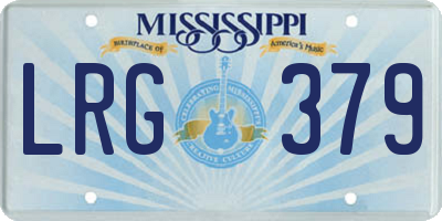 MS license plate LRG379