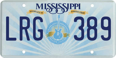 MS license plate LRG389