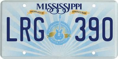 MS license plate LRG390