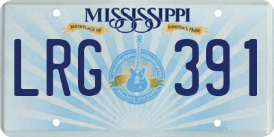 MS license plate LRG391