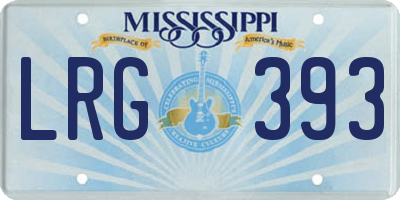 MS license plate LRG393