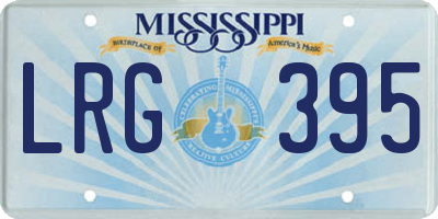 MS license plate LRG395
