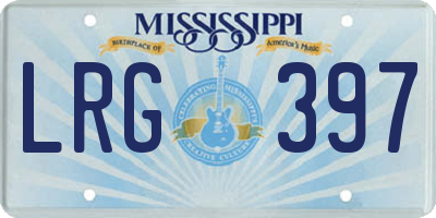 MS license plate LRG397