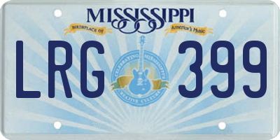 MS license plate LRG399