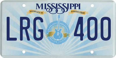 MS license plate LRG400