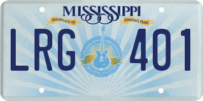 MS license plate LRG401