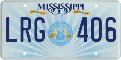 MS license plate LRG406