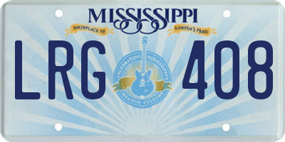 MS license plate LRG408