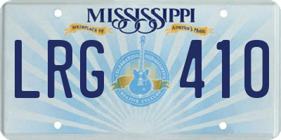 MS license plate LRG410