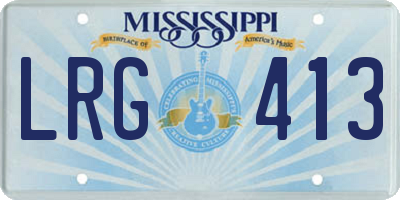 MS license plate LRG413