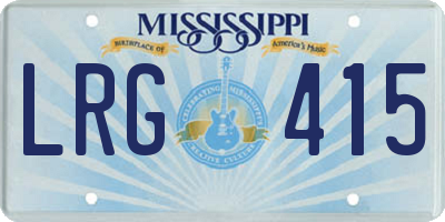 MS license plate LRG415