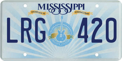MS license plate LRG420