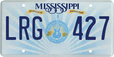 MS license plate LRG427