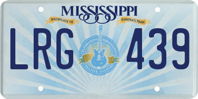 MS license plate LRG439