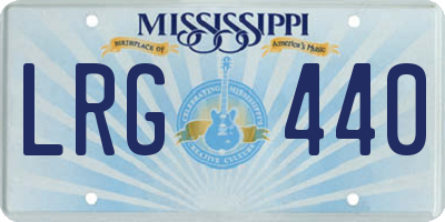 MS license plate LRG440